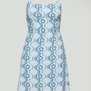 Aritzia Sunday Best Jackson Dress in 70s Vector Blue size L